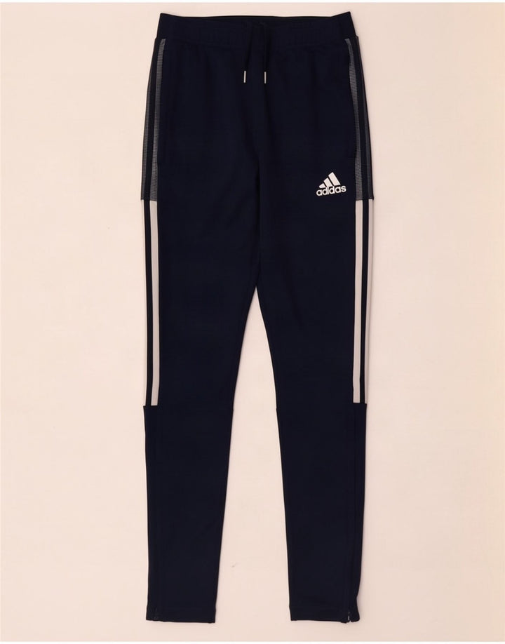 Pantaloni de trening Adidas pentru femei UK 10 Poliester bleumarin mic