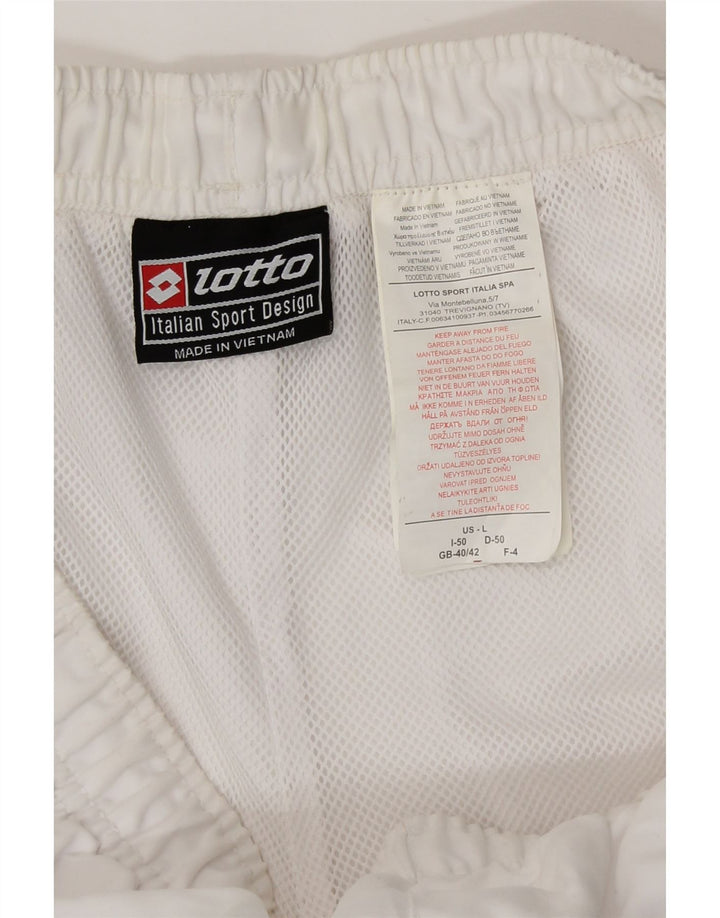 Pantaloni scurti sport pentru bărbați Lotto UK 40/42 Poliester alb mare