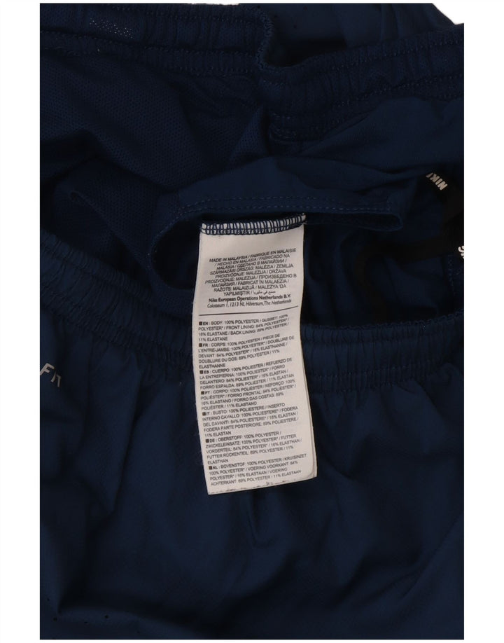 Pantaloni scurți sport pentru bărbați Nike, cu formă regulată, albastru mediu, poliester color bloc
