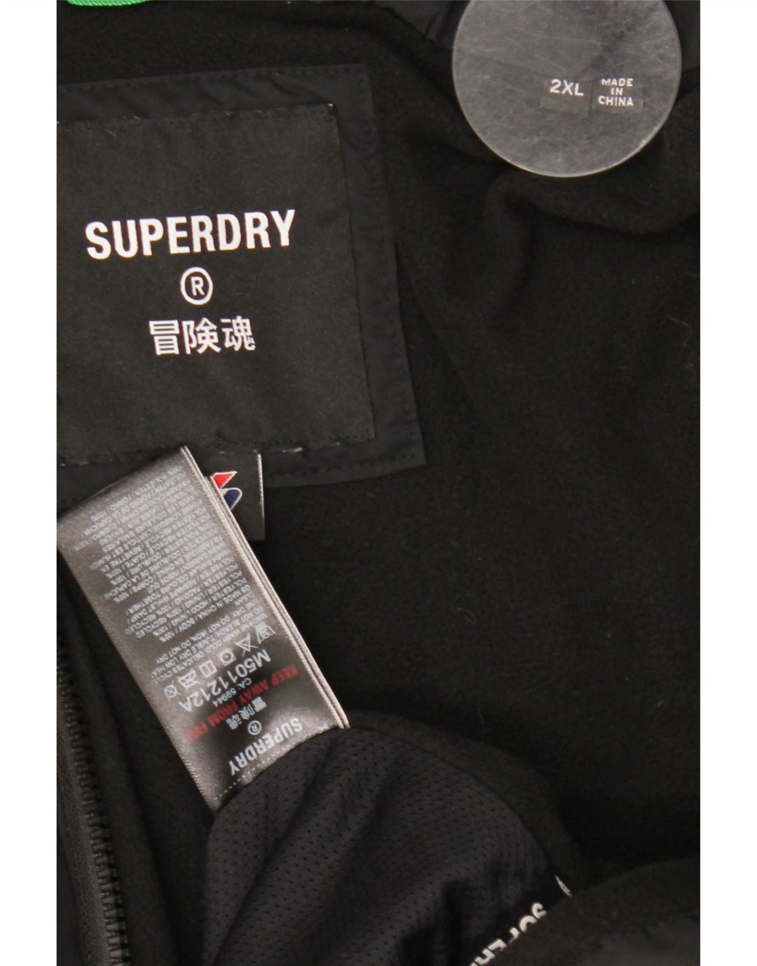 Jachetă căptușită pentru bărbați Superdry UK 44 2XL Poliester negru