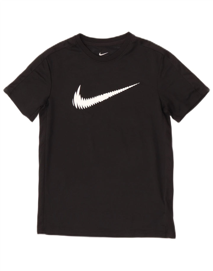 Tricou grafic Nike Dri Fit pentru băieți Top 10-11 ani Poliester mediu negru