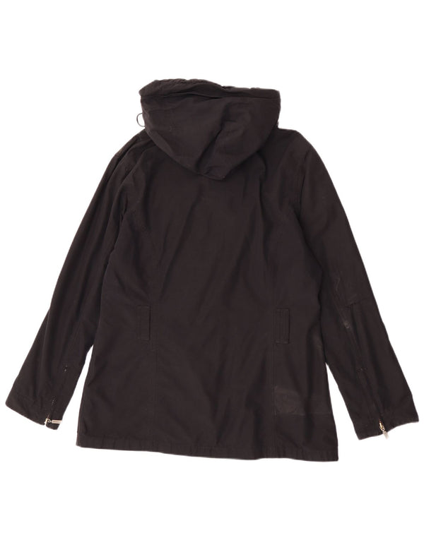 Jachetă de ploaie cu glugă Barbour pentru femei UK 14, mare, negru, bumbac