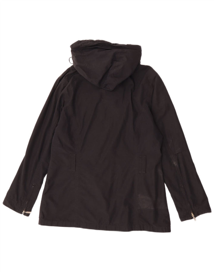 Jachetă de ploaie cu glugă Barbour pentru femei UK 14, mare, negru, bumbac
