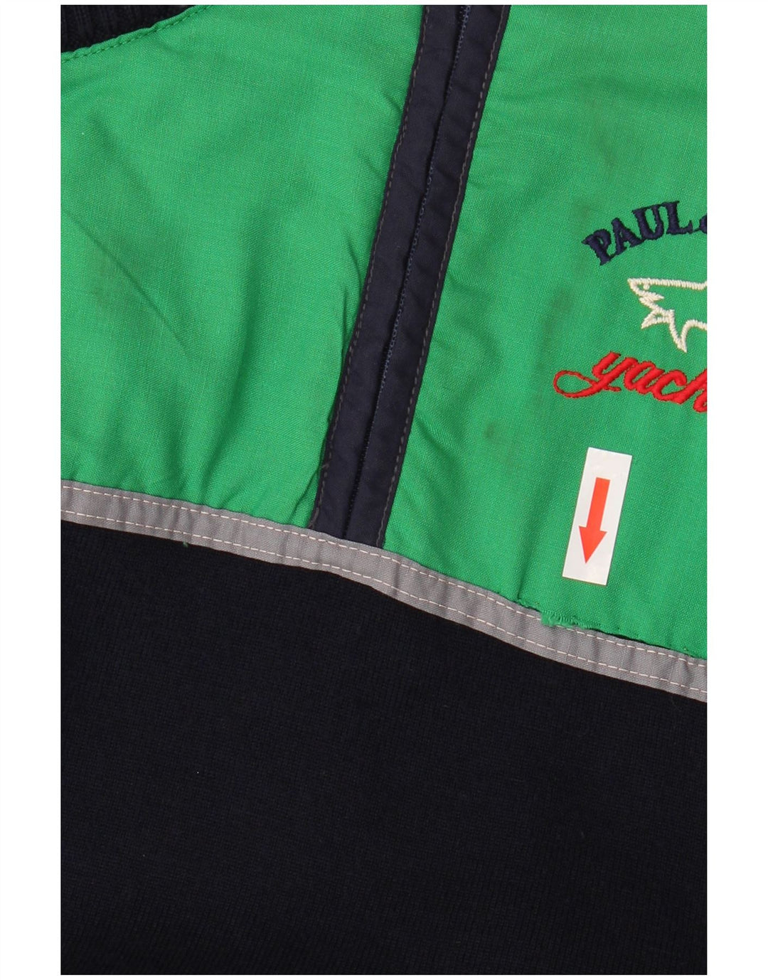 Pulover pentru bărbați Paul & Shark, cu fermoar, cu gât, lână virgină, albastru, mediu