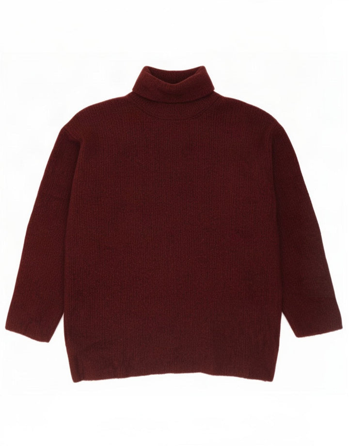 Pulover de damă Zara supradimensionat cu gât rulat, viscoză maro medie UK 14