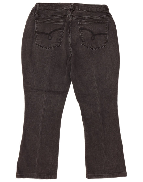 Blugi tăiați LEE Riders pentru femei cu talie medie cu talie medie US 14 XL W32 L24 Negri