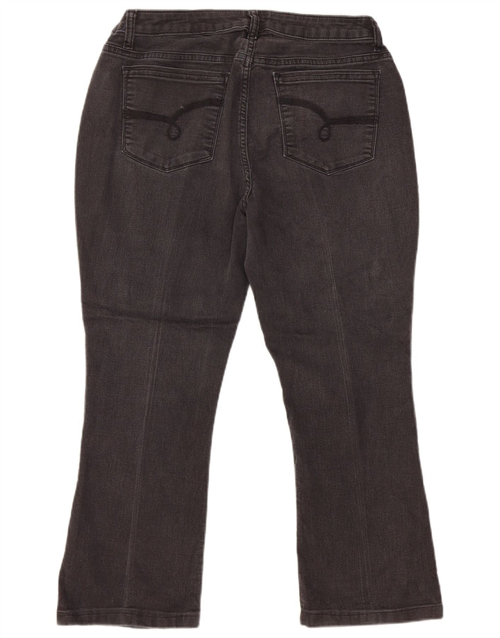 Blugi tăiați LEE Riders pentru femei cu talie medie cu talie medie US 14 XL W32 L24 Negri