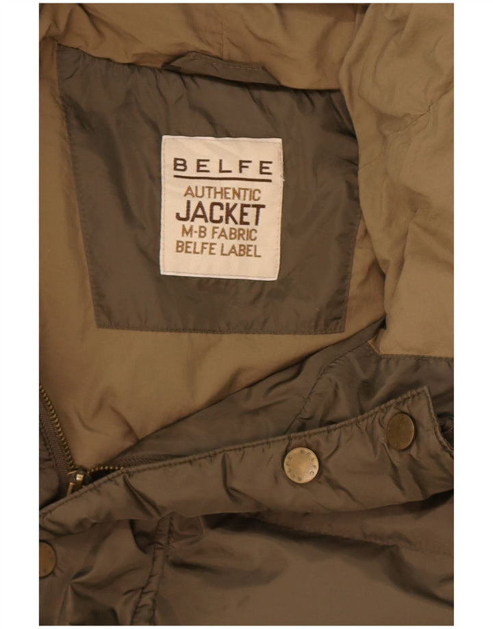 Jachetă căptușită cu glugă pentru bărbați Belfe UK 44 2XL Kaki Poliamidă