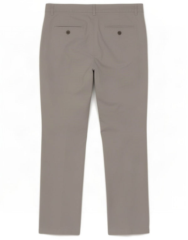 Max Mara Pantaloni chino drepți de weekend pentru femei UK 12 Medium W30 L27 Gri