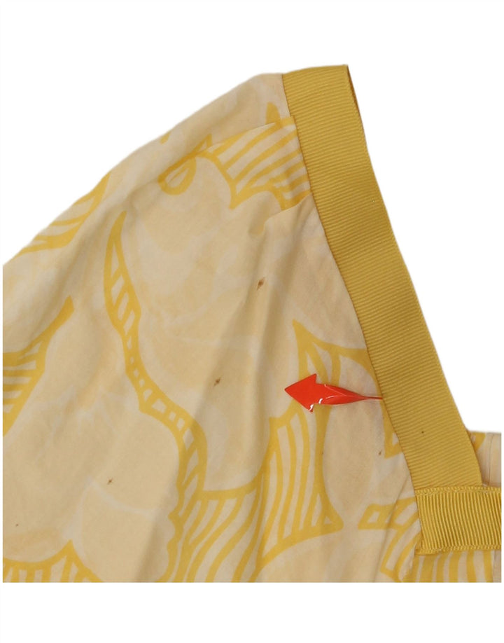 Bluză scurtă pentru femei MOSSIMO UK 16, mare, galben, din bumbac floral