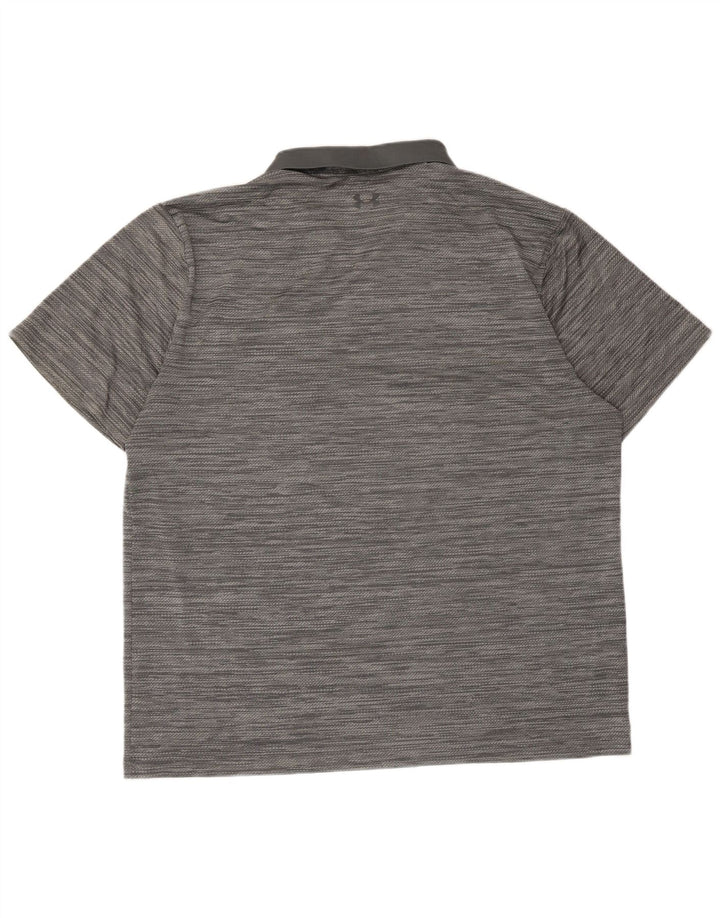 Tricou polo pentru bărbați Under Armour 2XL, gri cu dungi