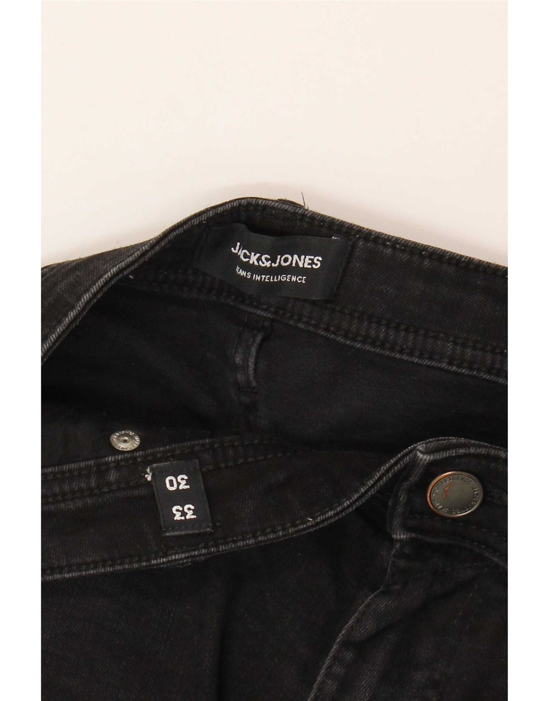 Blugi Jack & Jones GLENN Slim pentru bărbați W33 L30 bumbac negru