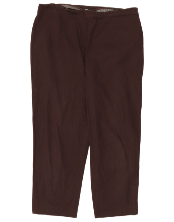 Pantaloni capri drepti pentru femei Marks & Spencer UK 12 Medium W30 L22 Maro