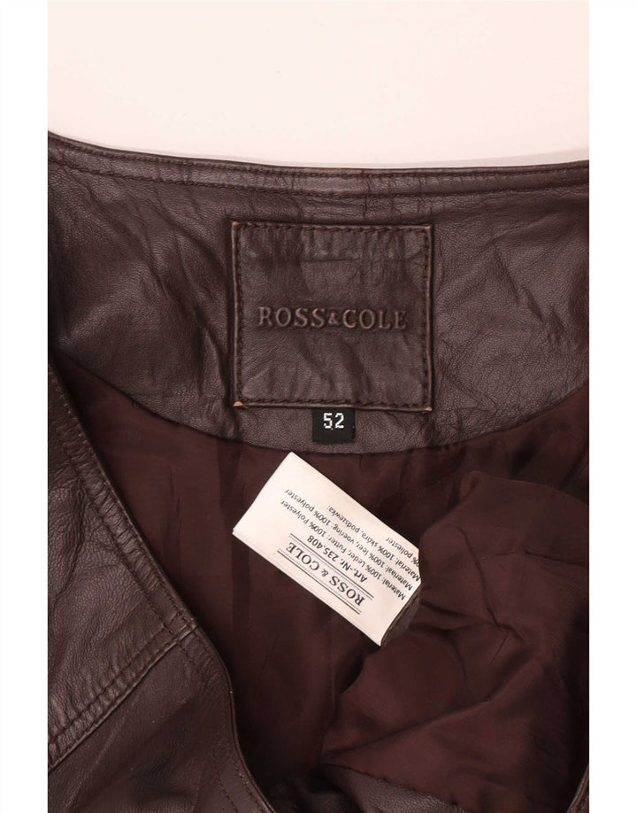Vestă din piele pentru bărbați Ross&Cole IT 52 XL maro