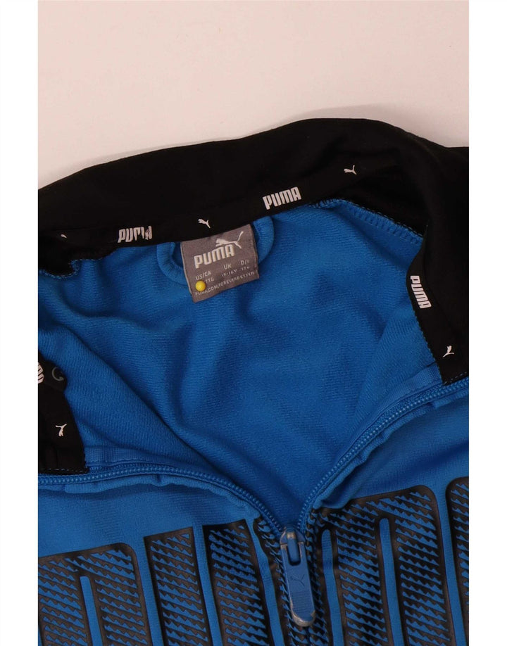 Jachetă de trening cu grafică Puma pentru băieți 15-16 ani, albastru, color block