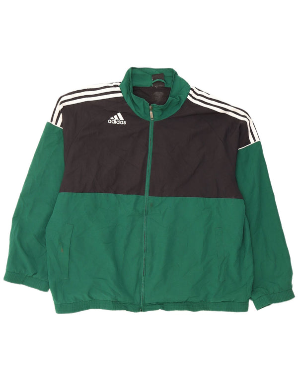 Jachetă de trening pentru bărbați ADIDAS UK 46/48 XL, verde, poliester color bloc