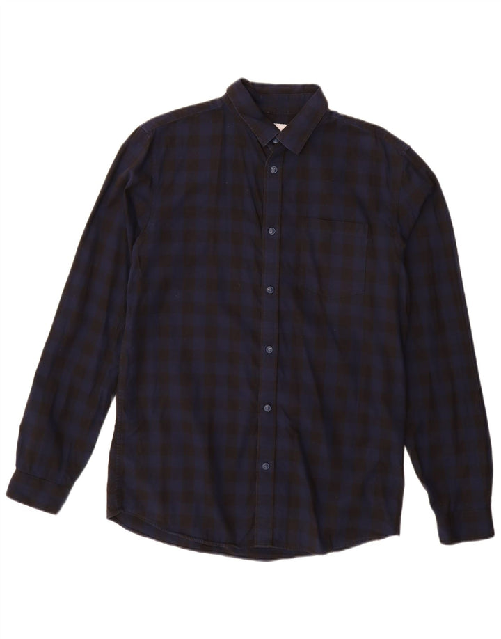 Cămașă pentru bărbați JACK & JONES Slim Fit, mare, neagră, din bumbac