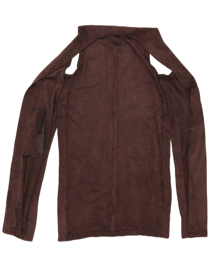 Top cardigan fără mâneci pentru femei Zara UK 12 maro mediu