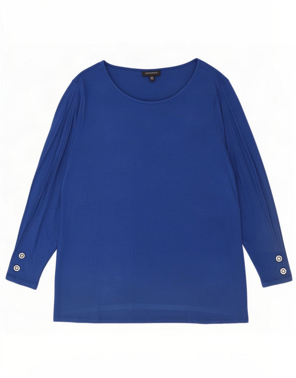 Top cu tunică supradimensionată cu autograf pentru femei Marks & Spencer UK 20 2XL Blue Viscose