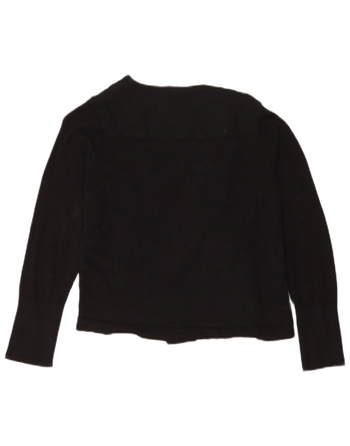 Marks & Spencer pentru femei Per Una Cardigan Top UK 12 Medium Black Viscose