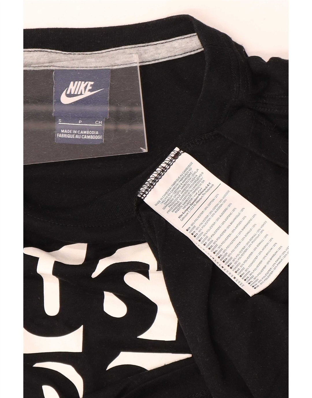Tricou grafic supradimensionat pentru femei Nike Top UK 10 Poliester negru mic
