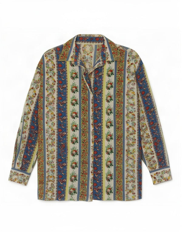 Vintage Womens Shirt UK 16 Large Multicolored Floral