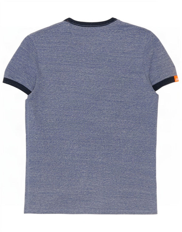 Tricou Superdry pentru bărbați Top Medium Blue Pete Bumbac