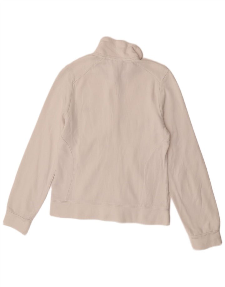 Jachetă de trening pentru femei Adidas UK 12, bumbac alb mediu