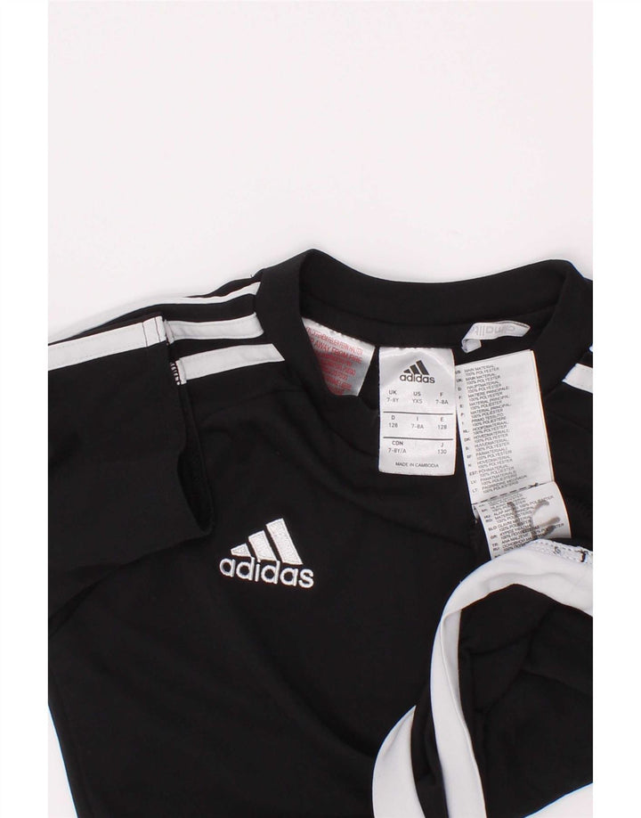 Tricou Adidas Climalite pentru baieti Top 7-8 ani poliester negru