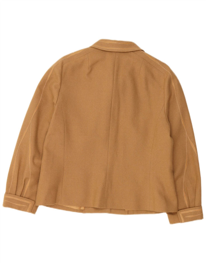 COJANA Jachetă Blazer pentru Damă cu 4 Nasturi UK 16 Mare Lână Bej