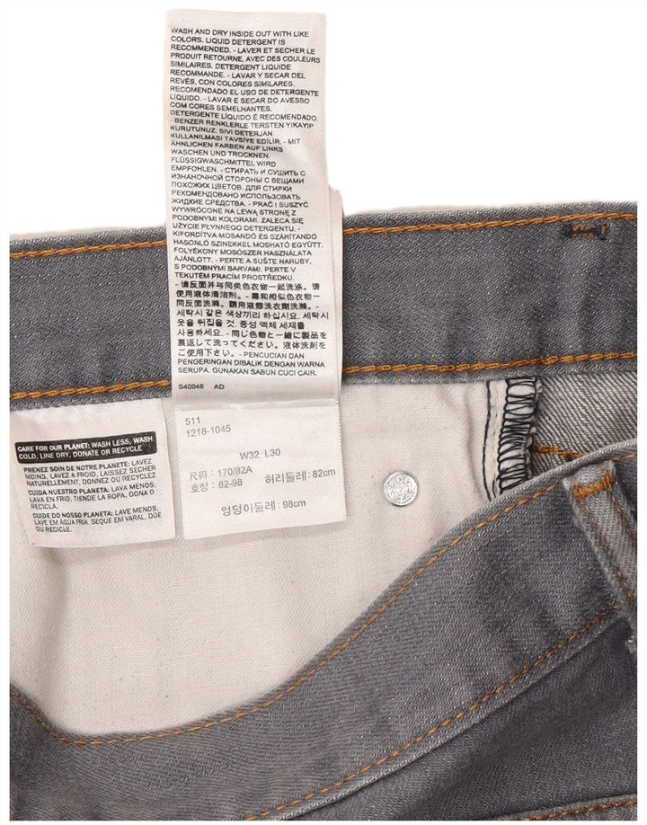 Blugi Levi's 511 Tapered Slim W32 L30 bumbac gri