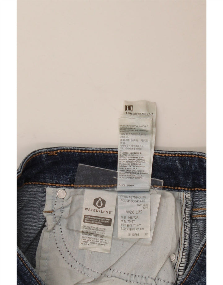Blugi bootcut cu talie mare LEVI'S 725 pentru femei W28 L32 bumbac albastru