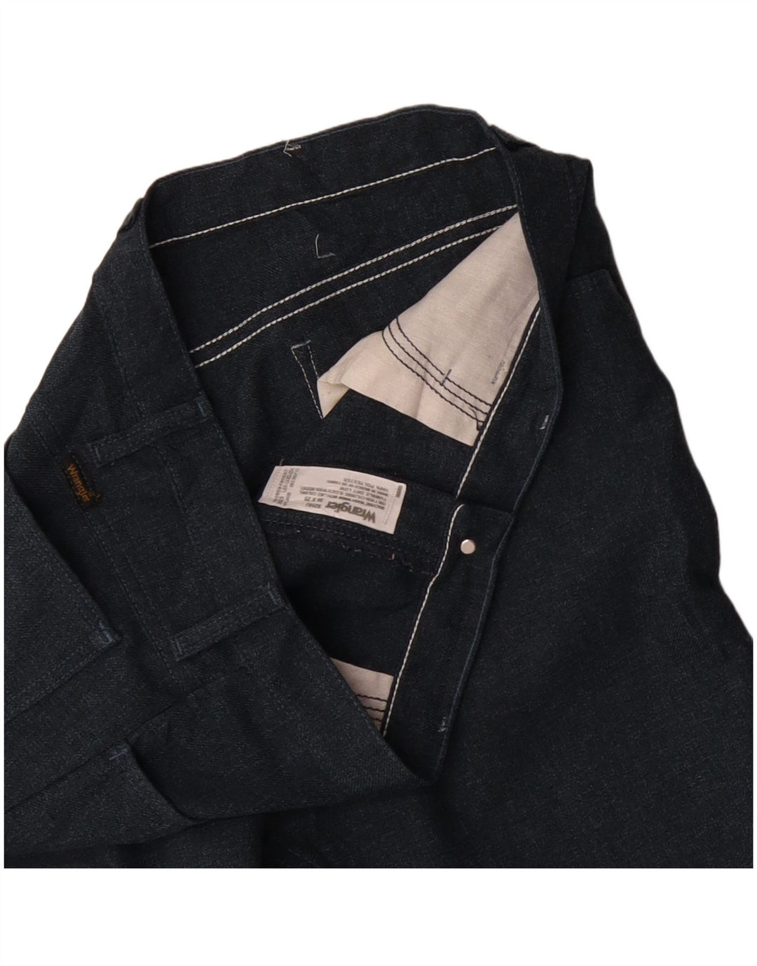 Pantaloni casual drepti pentru bărbați WRANGLER L36 L29 Poliester bleumarin