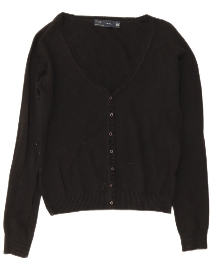 Pulover Bolero pentru Damă Zara UK 12 Medium Negru Bumbac