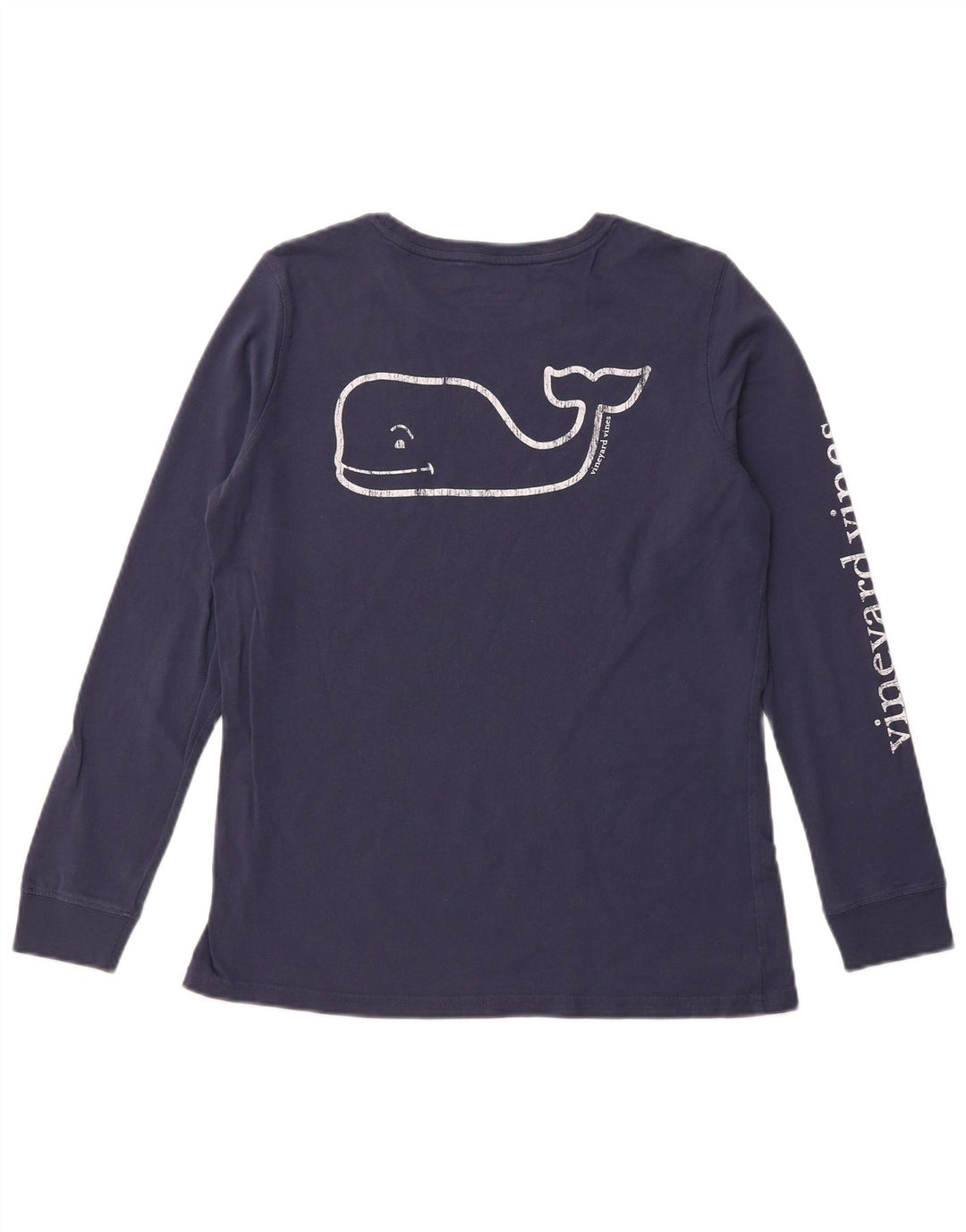 VINEYARD VINES Top grafic pentru bărbați cu mânecă lungă, mic, bleumarin, bumbac