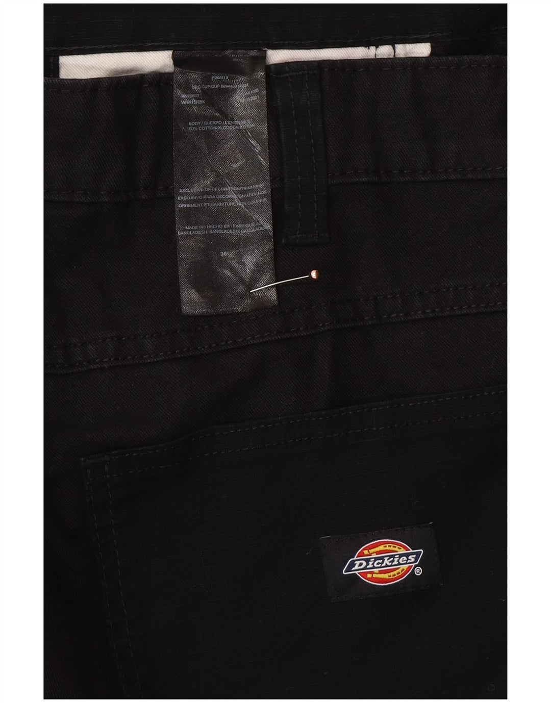 DICKIES Pantaloni scurți chino pentru bărbați W36, bumbac negru mare