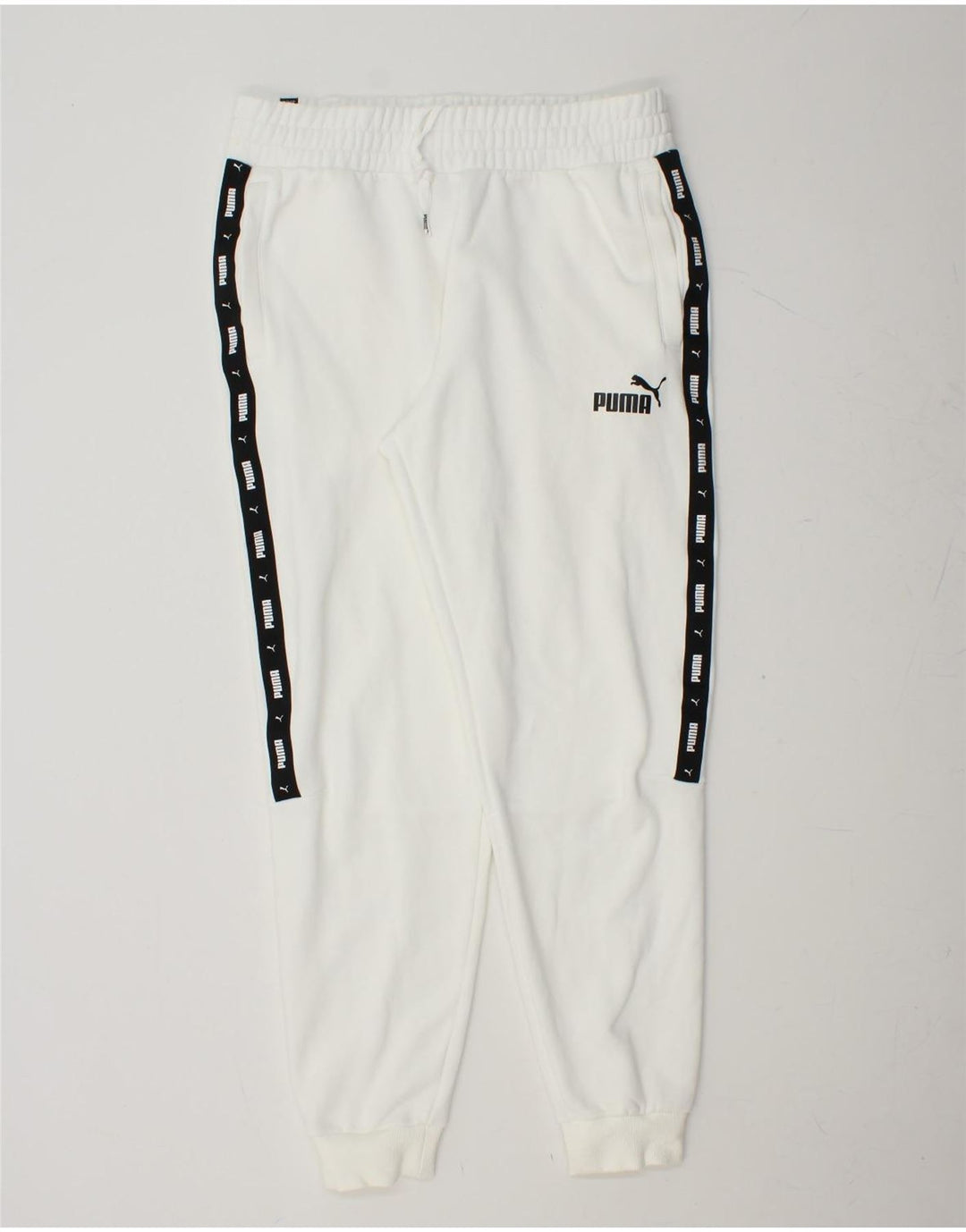 Pantaloni de trening grafic PUMA pentru bărbați Pantaloni de jogging, mari, alb, bloc de culoare
