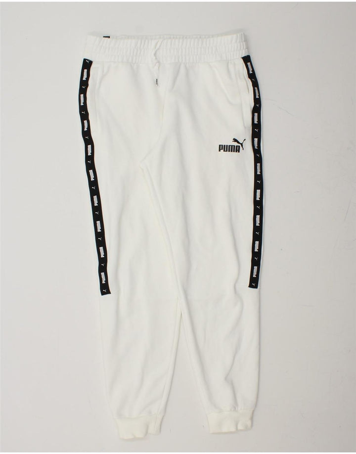 Pantaloni de trening grafic PUMA pentru bărbați Pantaloni de jogging, mari, alb, bloc de culoare