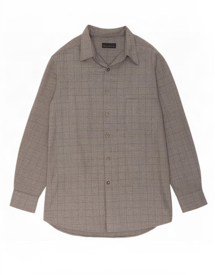 Cămașă înaltă Massimo Dutti pentru bărbați, mărimea 42, mare, gri din viscoză