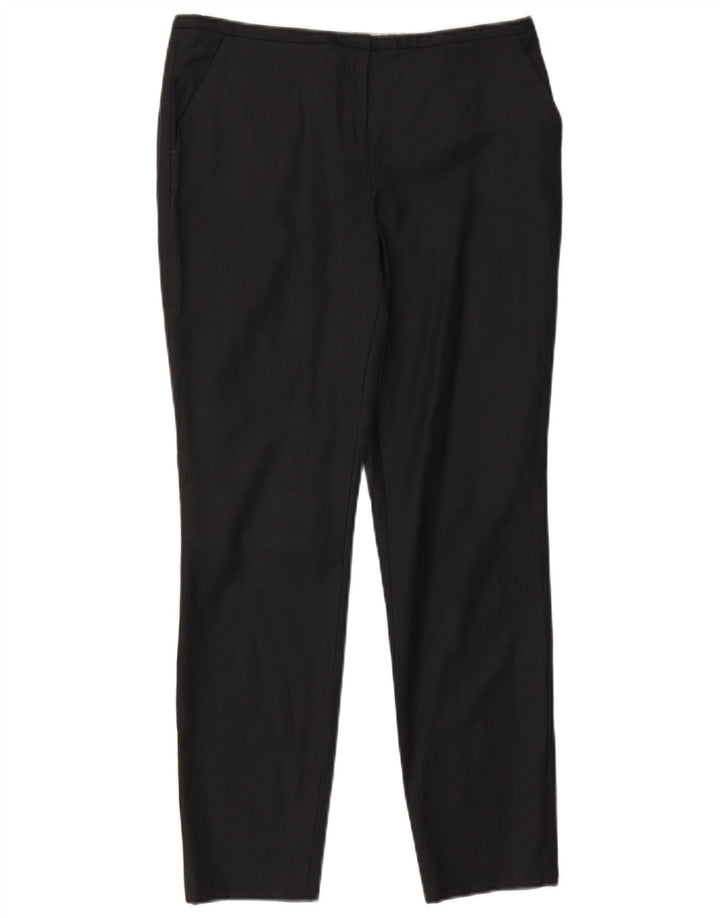 Ted Baker Pantaloni subțiri pentru femei Mărimea 2 Mici L30 L28 Lână neagră