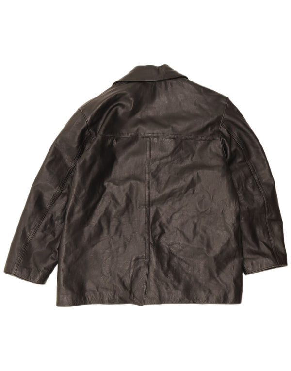 Lavorazione Artigiana Jachetă Blazer cu 3 nasturi pentru femei UK 14 Medium Black