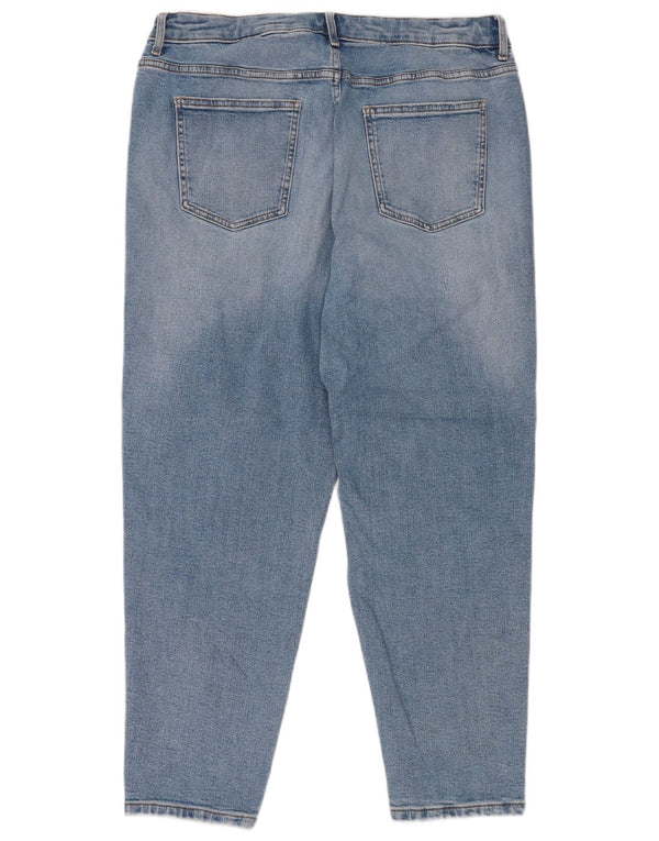 Blugi conici cu talie înaltă pentru femei Marks & Spencer UK 16 Large W32 L25 Blue
