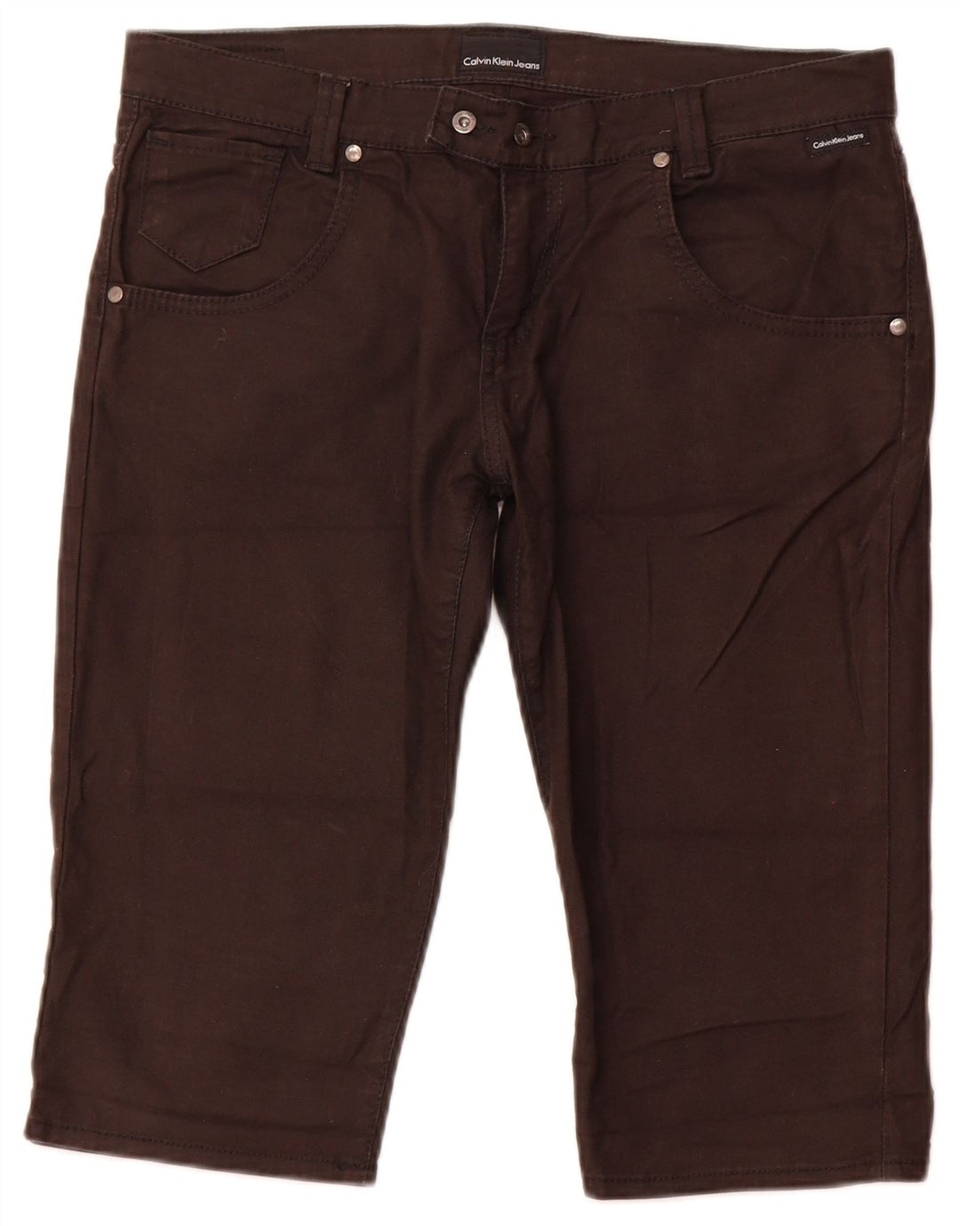 Bermude Calvin Klein pentru femei W31 bumbac maro mediu