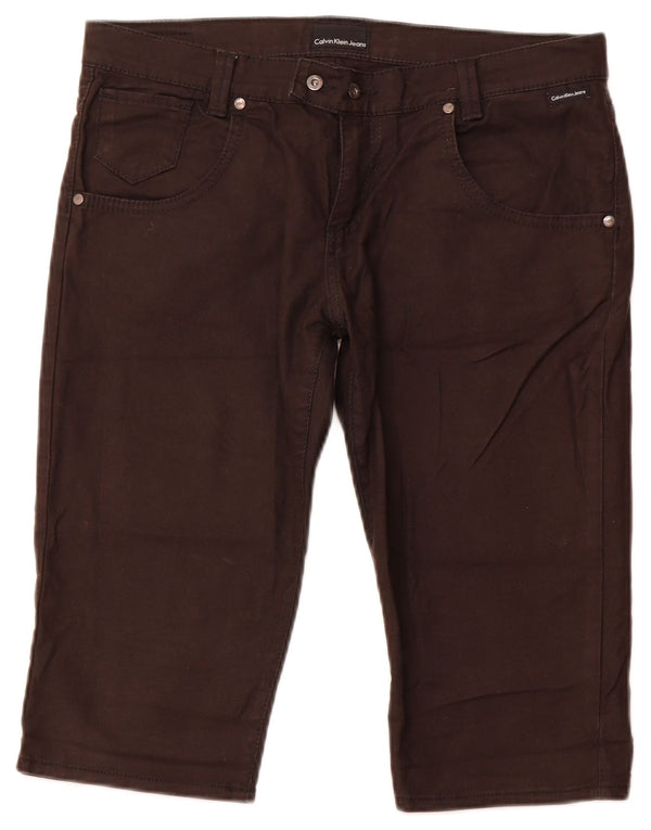 Bermude Calvin Klein pentru femei W31 bumbac maro mediu