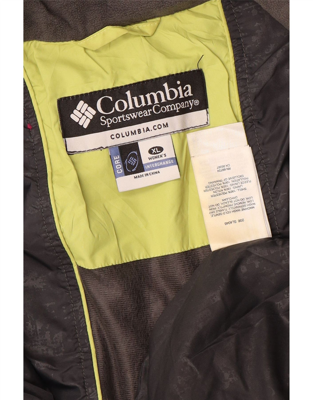 Jachetă matlasată Columbia pentru femei UK 18 XL, verde, poliester