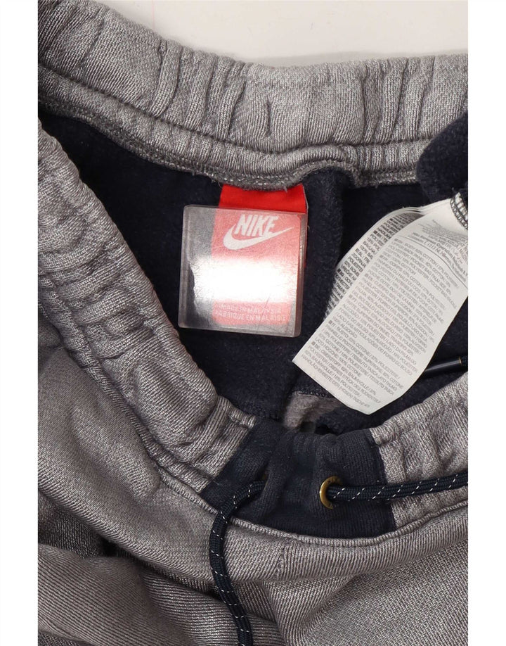 Pantaloni scurți sport Nike pentru bărbați, mari, gri din bumbac color bloc