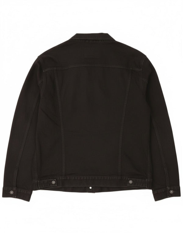 Jachetă de blugi pentru bărbați Levi's UK 44 2XL, bumbac negru
