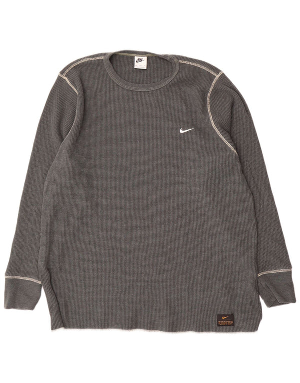 Top pentru bărbați Nike cu mânecă lungă 3XL, bumbac gri