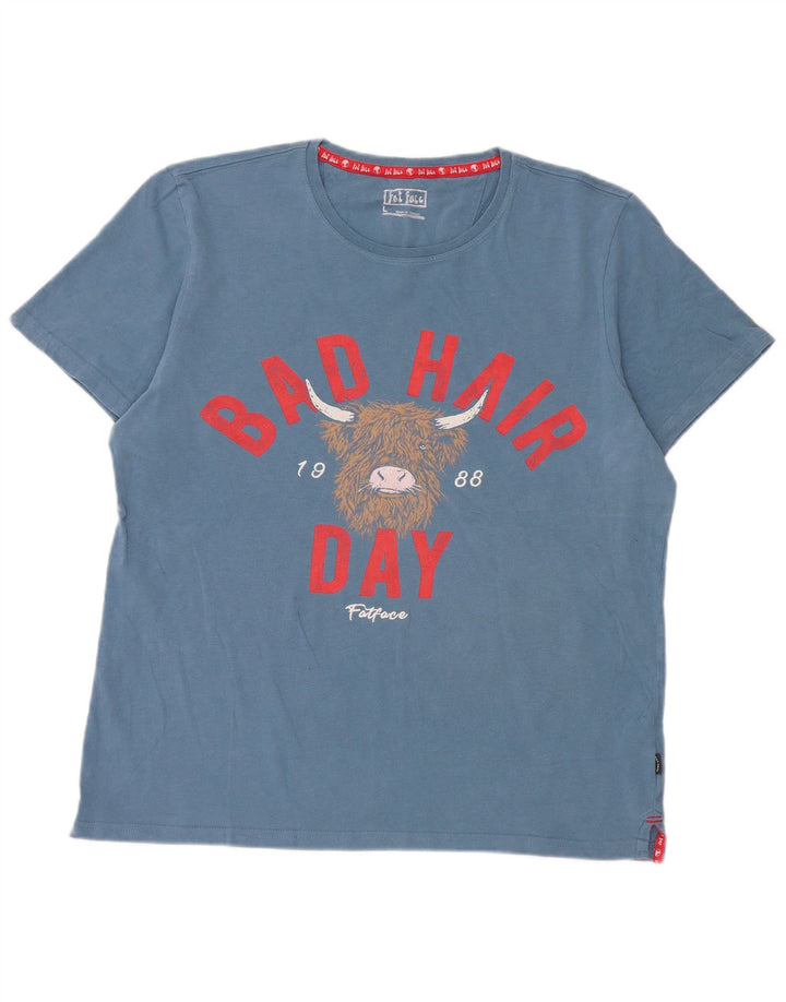 Tricou grafic pentru bărbați Fat Face Top mare, albastru, bumbac