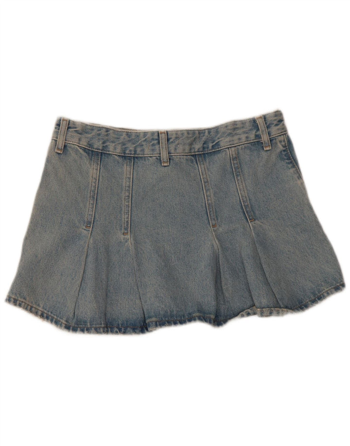 Fusta Mini Denim Zara Femei Mic W26 Bumbac Albastru